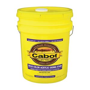 Cabot 800 Series 140.0000806.008 Solid Color Siding Stain, Natural Flat, Liquid, 5 gal, Can