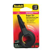 Scotch 194NA Electrical Tape, 200 in L, 1/2 in W, PVC Backing, Black 