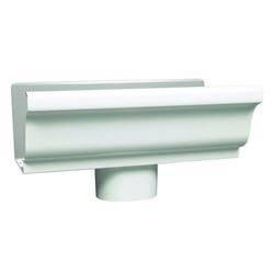 Amerimax 27080 Gutter End with Drop, 5 in L, 3 in W, Aluminum, White 
