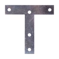ProSource TP-Z05-C2PS T-Plate, 5 in L, 5 in W, 2 mm Thick, Steel, Zinc 