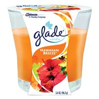 Glade 76956 Air Freshener Candle, 3.4 oz Jar, Hawaiian Breeze, Orange, Pack of 6 