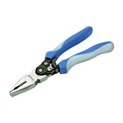 Crescent Pro Series PS20509C Linesmans Plier, 8 in OAL, 11 AWG Cutting Capacity, Blue/Gray Handle, 1 in W Jaw 