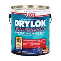 UGL DRYLOK EXTREME Series 28613 Masonry Waterproofer, White, Liquid, 1 gal Pail, Pack of 2 