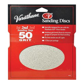 Varathane 203937 Sanding Disc, 7 in Dia, 50 Grit, Medium