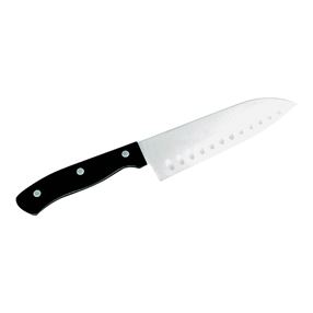 CHEF CRAFT SELECT Series 21671 Santoku Knife, 6-1/2 in L Blade, Stainless Steel Blade, POM Handle, Black Handle