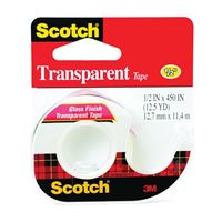 Scotch 144 Office Tape, 450 in L, 1/2 in W, Acetate Backing 