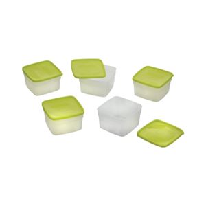 Arrow Plastic 04201 Storage Container, 1 pt Capacity, Plastic, Clear, 4-1/4 in L, 4-1/4 in W, 6-1/4 in H, Pack of 6