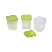Arrow Plastic 4405 Storage Container, 1 qt Capacity, Plastic, Clear, 4-1/4 in L, 4-1/4 in W, 7-1/4 in H, Pack of 6 