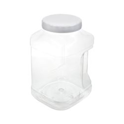 Arrow Plastic 739 Stackable Container, 128 oz Capacity, Clear, 5-1/2 in L, 6 in W, 9-1/2 in H 6 Pack 