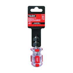 TASK T50444C Screwdriver, #2 Drive, Robertson Drive, 1-1/2 in L Shank, Cellulose Acetate Handle, Hard Grip Handle 