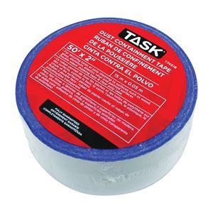 TASK QSR T74518 Dust Containment Tape, Double-Sided, 50 ft L, 2 in W, Poly, Clear