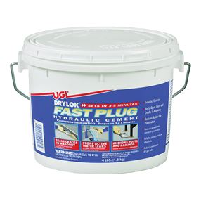 UGL Fast Plug Series 00917 Hydraulic Cement, Gray, Powder, 4 lb