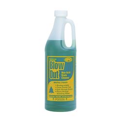 ComStar Blow Out 30-475 Drain Cleaner, Liquid, Dark Green, Odorless, 1 qt Bottle 