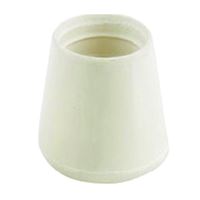 Shepherd Hardware 9751 Furniture Leg Tip, Round, Rubber, Off-White, 1/2 in Dia, Pack of 24 