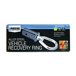 REESE TOWPOWER 70655 Hitch Tow Ring, 2 in Dia Eye, 10,000 lb Working Load, Steel, Zinc 