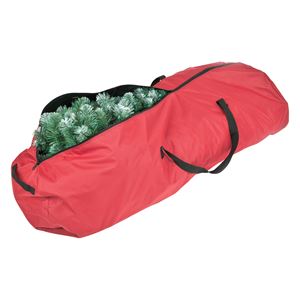 Treekeeper SB-10141 Rolling Storage Bag, M, 6 to 7-1/2 ft Capacity, Polyester, Red, Zipper Closure, 55 in L 12 Pack