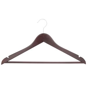 Simple Spaces HEA00040G Cloth Hanger Set, 6.6 lb Capacity, Steel/Wood, Mahogany