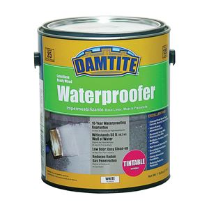 DAMTITE 03550 Latex Waterproofer, White, Liquid, 1 gal Pail