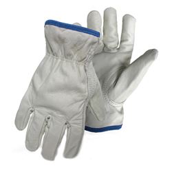Boss 4063M Gloves, M, Keystone Thumb, Open, Shirred Elastic Back Cuff, Buffalo Leather 