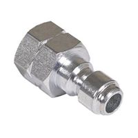 Mi-T-M AW-0017-0017 Adapter, 1/4 x 1/4 in Connection, Quick Connect Plug x FNPT, Stainless Steel, Plated 