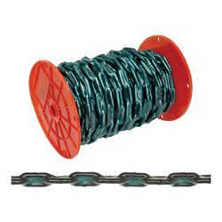 Campbell PS0332027 Straight Link Coil Chain, #2/0, 60 ft L, 520 lb Working Load, Steel, Zinc 