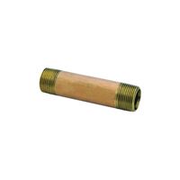 Anderson Metals 38300-0240 Pipe Nipple, 1/8 in, NPT, Brass, 370 psi Pressure, 4 in L 