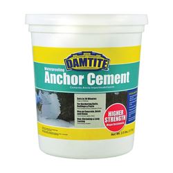 Damtite 08032 Anchoring Cement, Powder, Gray, 48 hr Curing, 2.5 lb Pail 