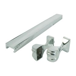 Prime-Line M 6093 Towel Bar and Bracket, Aluminum, Chrome, For: Shower and Tub Enclosure Doors 