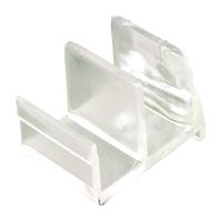 Prime-Line M 6111 Shower Door Bottom Guide, Sliding, Acrylic, Clear, For: 1/2 in Thick Panels, Pack of 6 
