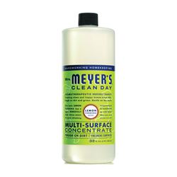 Mrs. Meyers Clean Day 12440 Cleaner, 32 oz Bottle, Liquid, Lemon Verbena 