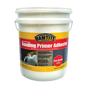 Damtite 05650 Primer Adhesive, Liquid, White, 5 gal Pail