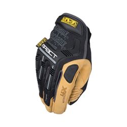 Mechanix Wear Material4X M-Pact Series MP4X-75-010 Work Gloves, Mens, L, 10 in L, Hook-and-Loop Cuff, Black/Brown 