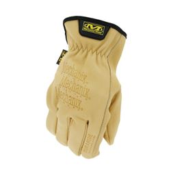Mechanix Wear LDCW-75-011 Gloves, XL, 11 in L, Keystone Thumb, Elastic Cuff, Leather, Tan 