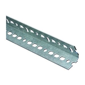 Stanley Hardware 4020BC Series N182-758 Slotted Angle Stock, 1-1/2 in L Leg, 24 in L, 14 ga Thick, Steel, Galvanized