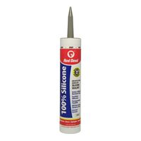 Red Devil 081650 Silicone Sealant, Gray, -60 to 400 deg F, 9 fl-oz Cartridge, Pack of 12 
