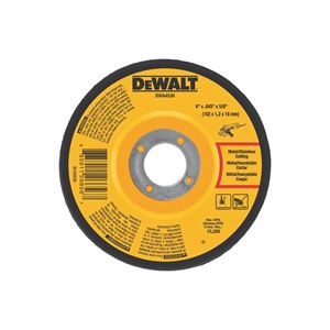 DeWALT DWA4530 Cutting Wheel, 4 in Dia, 0.045 in Thick, 5/8 in Arbor, Very Fine, Aluminum Oxide Abrasive