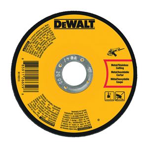 DeWALT DWA8050 Cut-Off Wheel, 4 in Dia, 0.045 in Thick, 5/8 in Arbor, Aluminum Oxide Abrasive