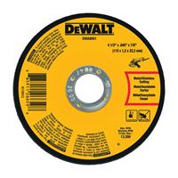 DeWALT DWA8051 Cutting Wheel, 4-1/2 in Dia, 29/64 in Thick, 7/8 in Arbor, Medium, Aluminum Oxide Abrasive, Pack of 25 