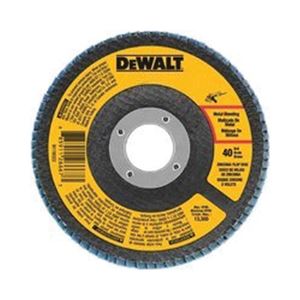 DeWALT DWA8203 Flap Disc, 4 in Dia, 5/8 in Arbor, Coated, 80 Grit, Medium, Zirconium Oxide Abrasive