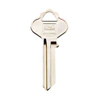 Hy-Ko 11010IN28 Key Blank, Brass, Nickel, For: ILCO Cabinet, House Locks and Padlocks, Pack of 10 
