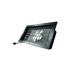 Master Flow PFV1 Powered Foundation Vent, 16 in W, 8 in H, 57 sq-in Net Free Ventilating Area, Polyethylene, Black 