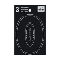 HY-KO 30400 Series 30425 Die-Cut Letter, Character: O, 3 in H Character, Black Character, Vinyl 10 Pack 