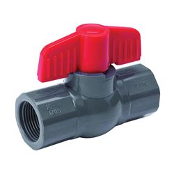 B & K 107-106 Ball Valve, 1-1/4 in Connection, FPT x FPT, 150 psi Pressure, PVC Body 