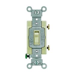 Leviton 54501-2I Switch, 15 A, 120/277 V, Lead Wire Terminal, NEMA WD-1, WD-6, Thermoplastic Housing Material 