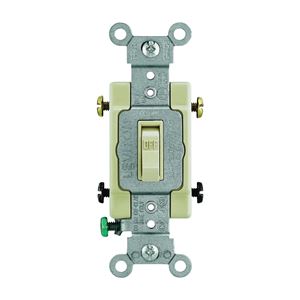 Leviton 54522-2I Switch, 20 A, 120/277 V, Lead Wire Terminal, NEMA WD-1, WD-6, Thermoplastic Housing Material