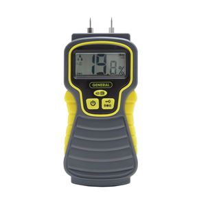 General MMD4E Moisture Meter, 5 to 50% Wood, 1.5 to 33% Building Materials, 0.1 % Accuracy, LCD Display