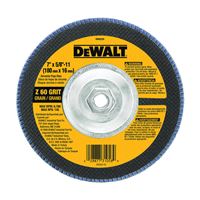 DeWALT DW8329 Flap Disc, 7 in Dia, 5/8-11 Arbor, Coated, 60 Grit, Medium, Zirconium Oxide Abrasive 
