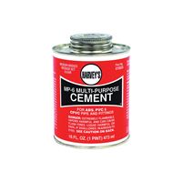 Harvey 018020-12 Solvent Cement, 16 oz Can, Liquid, Milky Clear 