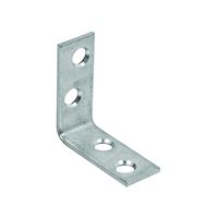 National Hardware 115BC Series N266-304 Corner Brace, 1-1/2 in L, 5/8 in W, Steel, Zinc, 0.08 Thick Material, Pack of 40 