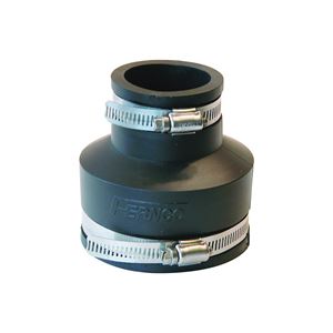 Fernco P1056-315 Coupling, 3 x 1-1/2 in, PVC, Black, 4.3 psi Pressure